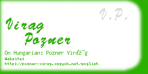 virag pozner business card